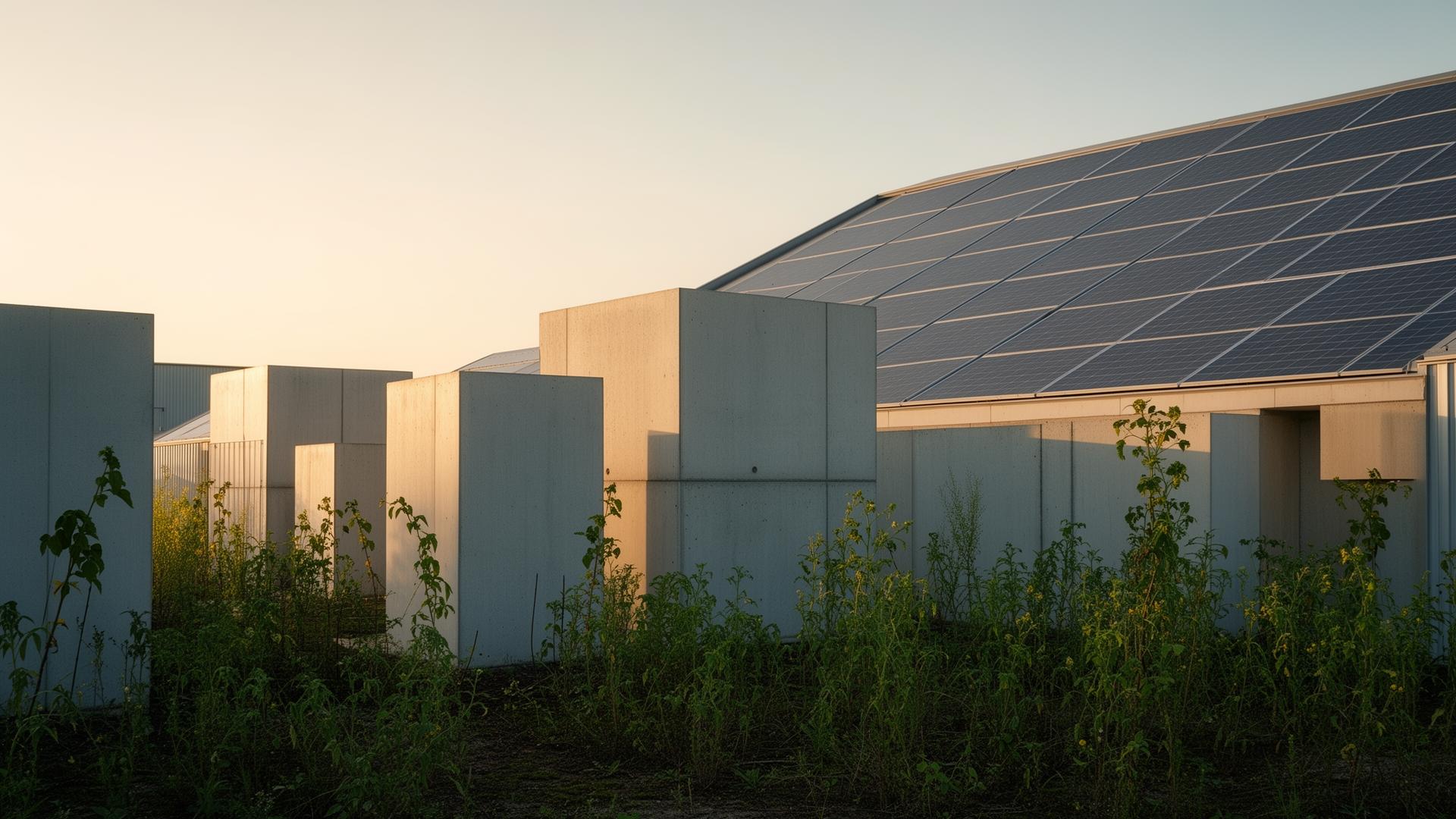 Engineer reviewing sustainability data at a low-carbon factory